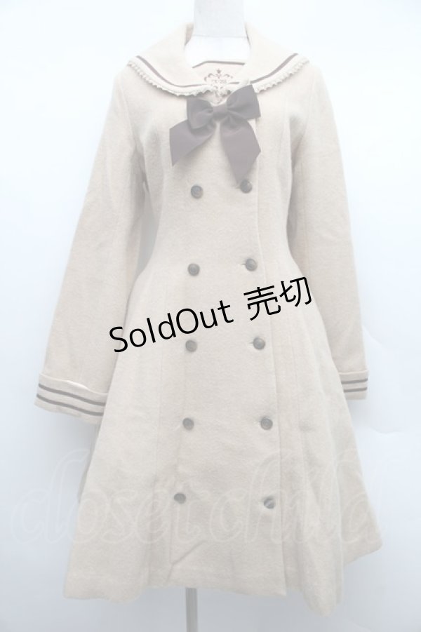 画像1: Innocent World / セーラー刺繍コート  ベージュ S-25-12-15-049-IW-CO-HR-ZS (1)