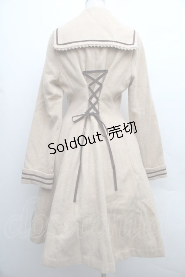 画像2: Innocent World / セーラー刺繍コート  ベージュ S-25-12-15-049-IW-CO-HR-ZS (2)