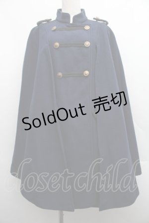 画像: axes femme / ナポレオンマント風コート  紺 S-25-12-15-050-AX-CO-HR-ZS