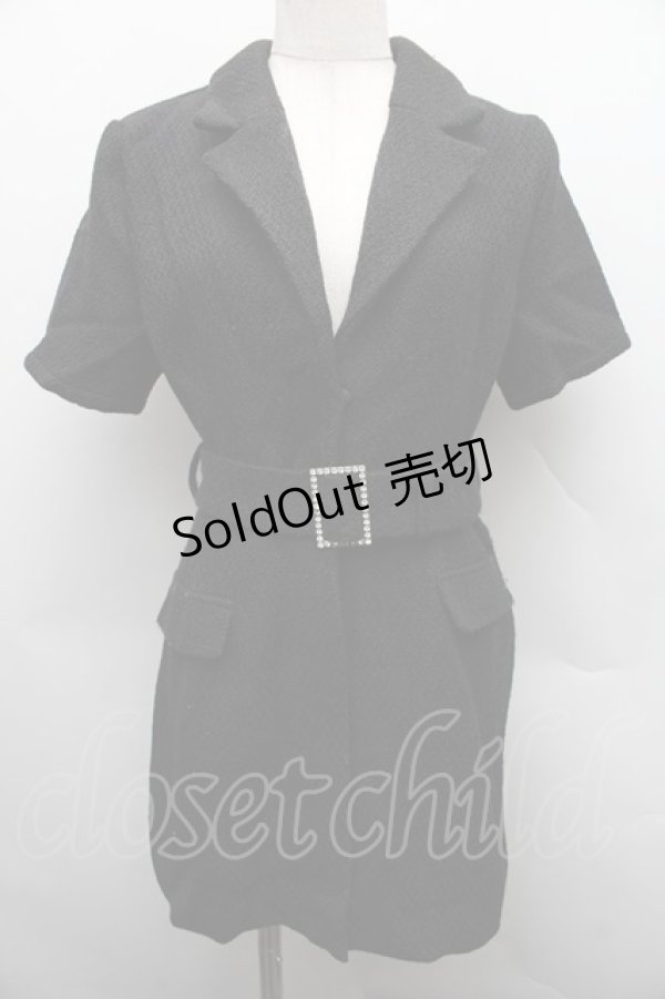 画像1: EATME / テーラードミニワンピース S 黒 S-25-12-15-054-LO-OP-AS-ZS (1)