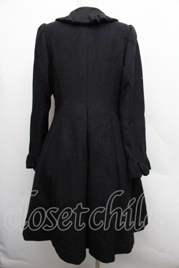 画像2: Moi-meme-Moitie / フリルコート  黒 S-25-12-15-055-MO-CO-HR-ZS (2)