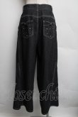 画像2: axes femme / バックリボンワイドデニムパンツ  ブラックデニム S-25-12-15-062-AX-PA-AS-ZS (2)