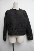 画像1: m petit by misako / クロミタフタハートキルトジャケット  黒 S-25-12-15-063-LO-JA-HR-ZS (1)