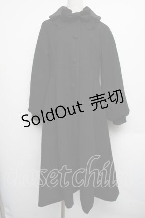 画像: m petit by misako / AM*リボンコート  黒 S-25-12-15-064-LO-CO-HR-ZS