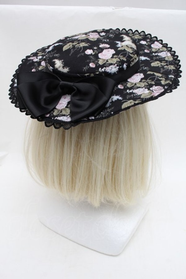 画像2: Kurumi Collaboration / 花柄ヘッドドレス  黒 S-25-12-15-006-LO-AC-AS-ZS (2)