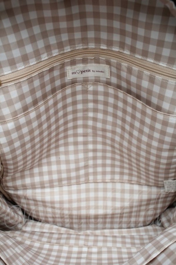 画像3: m petit by misako / ナイロンフリルリュック  ブラウン S-25-12-15-008-LO-BG-HR-ZS (3)