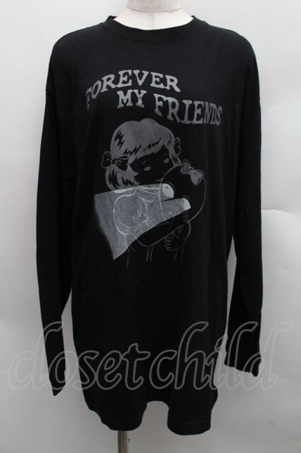 画像1: Candy Stripper / FOREVER MY FRIENDS L/S Tシャツ  黒 S-25-12-15-012-PU-TS-AS-ZS (1)