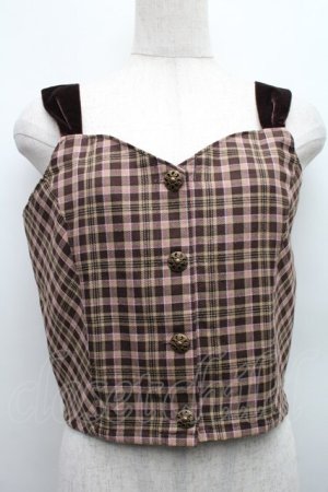 画像: axes femme / HOUSEofTARTANコラボビスチェ  ブラウン S-25-12-15-017-AX-TO-AS-ZS