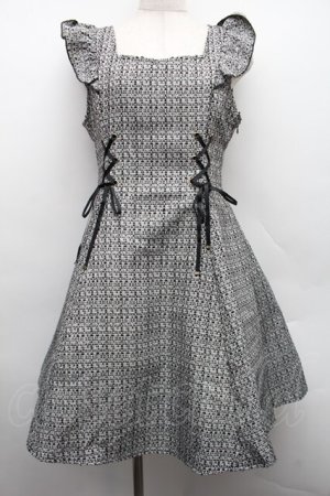 画像: Amavel / ダブルスピンドルツイードジャンパースカート  黒 S-25-12-15-027-CA-OP-HR-ZS