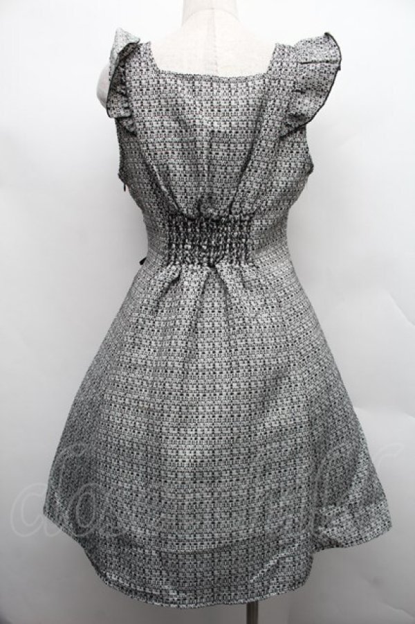 画像2: Amavel / ダブルスピンドルツイードジャンパースカート  黒 S-25-12-15-027-CA-OP-HR-ZS (2)