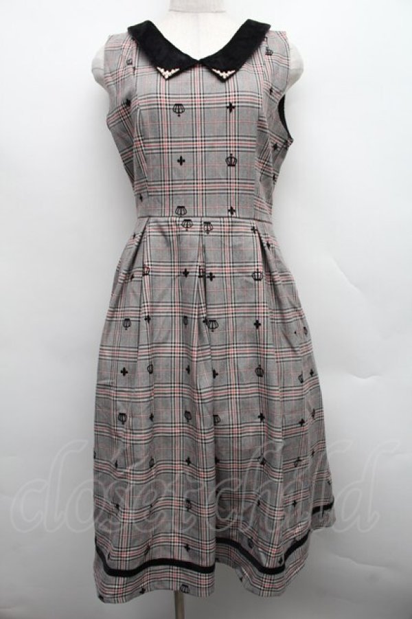 画像1: axes femme POETIQUE / クラウンフロッキージャンスカ  黒 S-25-12-15-028-AX-OP-HR-ZS (1)