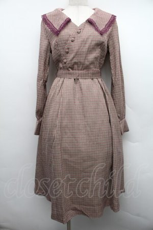 画像: axes femme POETIQUE / ヴィンテージデザインワンピース  ブラウン S-25-12-15-029-AX-OP-HR-ZS