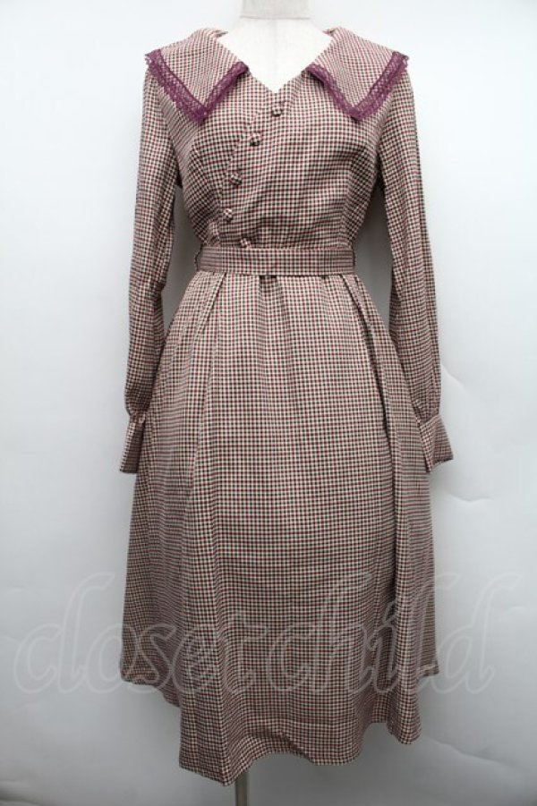 画像1: axes femme POETIQUE / ヴィンテージデザインワンピース  ブラウン S-25-12-15-029-AX-OP-HR-ZS (1)