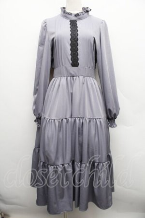 画像: m petit by misako / AM＊レースティアードワンピース M ブルーグレー S-25-12-15-034-LO-OP-AS-ZS