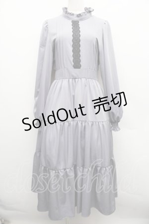 画像: m petit by misako / AM＊レースティアードワンピース M ブルーグレー S-25-12-15-034-LO-OP-AS-ZS