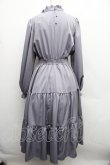 画像2: m petit by misako / AM＊レースティアードワンピース M ブルーグレー S-25-12-15-034-LO-OP-AS-ZS (2)