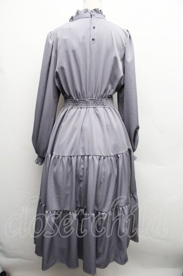 画像2: m petit by misako / AM＊レースティアードワンピース M ブルーグレー S-25-12-15-034-LO-OP-AS-ZS (2)