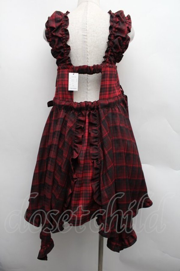 画像2: Candy Stripper / FRILL CHECK MINI ワンピース  赤 S-25-12-15-039-PU-PA-AS-ZS (2)