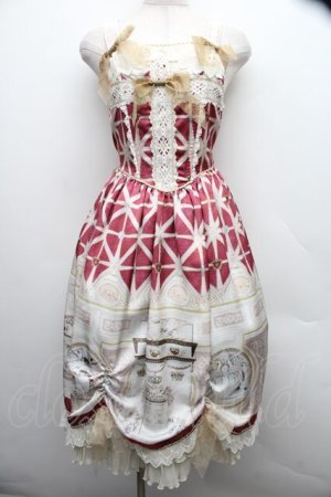 画像: BABY,THE STARS SHINE BRIGHT / 天国の鍵〜祝福と出会う聖なる礼拝堂〜柄システィーナジャンパースカート  ボルドー S-25-12-15-041-BA-OP-AS-ZS