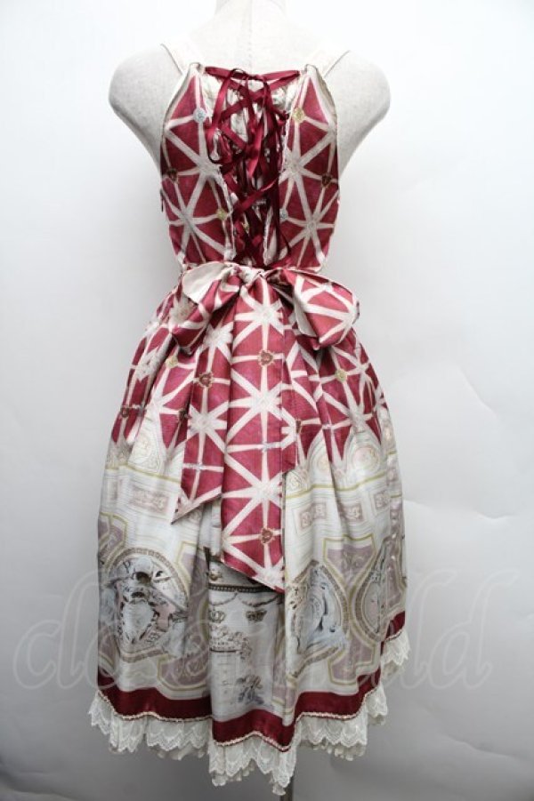 画像2: BABY,THE STARS SHINE BRIGHT / 天国の鍵〜祝福と出会う聖なる礼拝堂〜柄システィーナジャンパースカート  ボルドー S-25-12-15-041-BA-OP-AS-ZS (2)