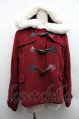画像: axes femme kawaii / ダッフルショートコート  ワイン S-25-12-15-042-AX-CO-AS-ZS