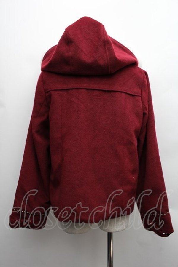 画像2: axes femme kawaii / ダッフルショートコート  ワイン S-25-12-15-042-AX-CO-AS-ZS (2)