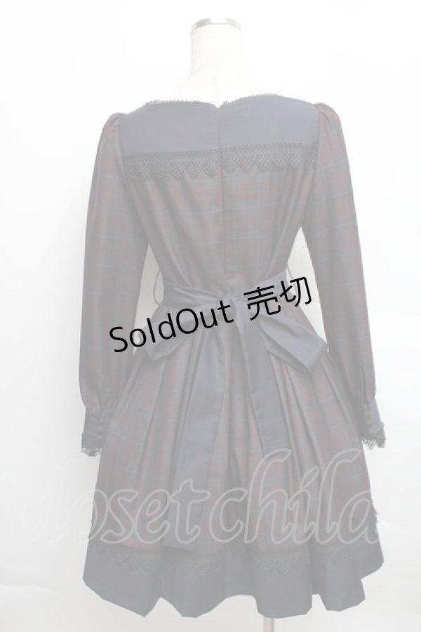 画像2: Sheglit / Janeタックワンピース  ワインｘ紺 S-25-12-16-033-EL-OP-AS-ZS (2)