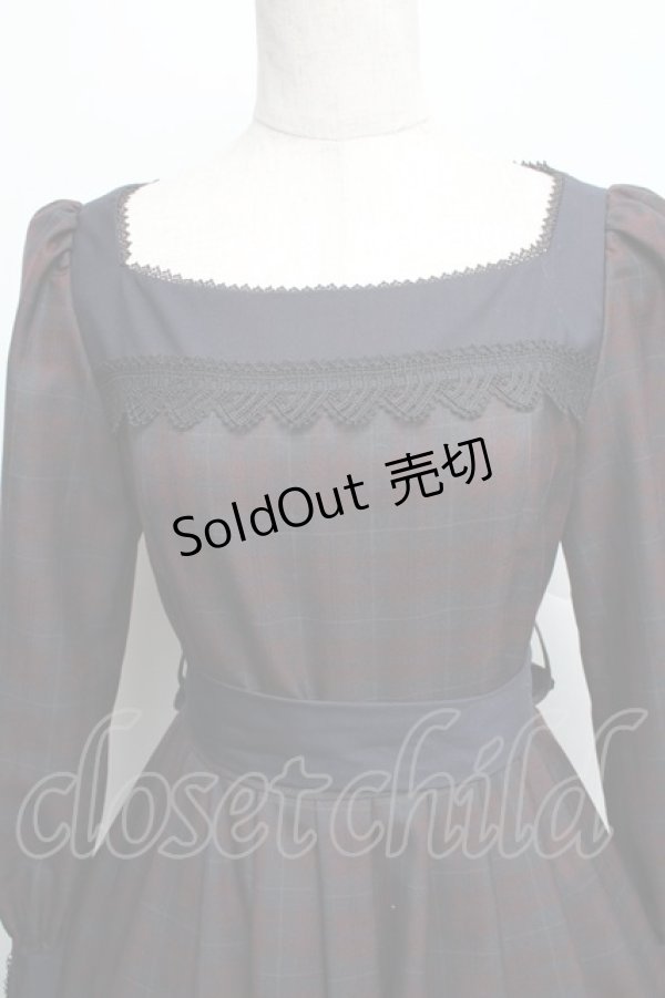 画像3: Sheglit / Janeタックワンピース  ワインｘ紺 S-25-12-16-033-EL-OP-AS-ZS (3)