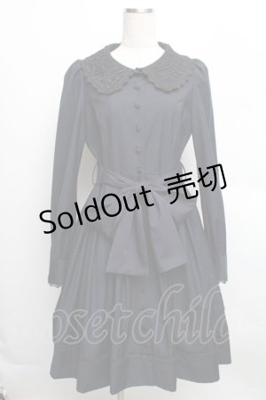 画像: Sheglit / Margueriteタックワンピース  紺 S-25-12-16-034-EL-OP-AS-ZS