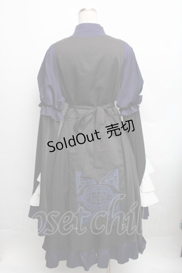 画像2: IRO+IRO / たっぷりフリルのキョンシーワンピース L-LL ネイビー S-25-12-16-035-LO-OP-SZ-ZS (2)