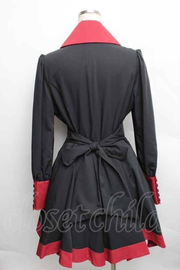 画像2: ATELIER BOZ / 長袖キャロルワンピース  赤ｘ黒 S-25-12-16-036-EL-OP-AS-ZS (2)