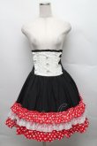 画像1: ATELIER PIERROT / コルセットスカート・ミニーマウス  黒ｘ赤 S-25-12-16-040-EL-SK-AS-ZT520 (1)