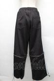 画像2: 【SALE】LISTEN FLAVOR / ジャージパンツ  黒ｘ白 S-25-12-16-047-PU-PA-AS-ZT520 (2)