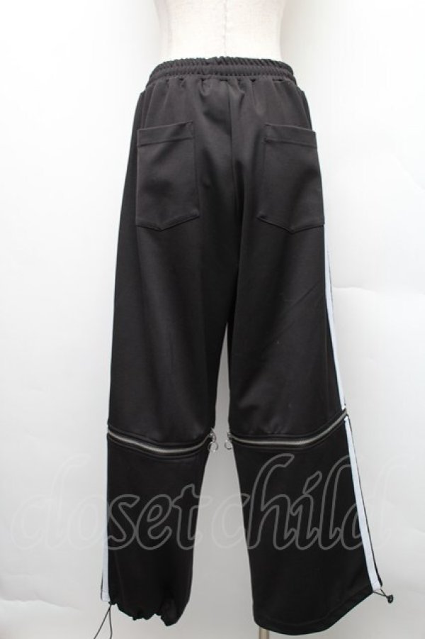 画像2: 【SALE】LISTEN FLAVOR / ジャージパンツ  黒ｘ白 S-25-12-16-047-PU-PA-AS-ZT520 (2)