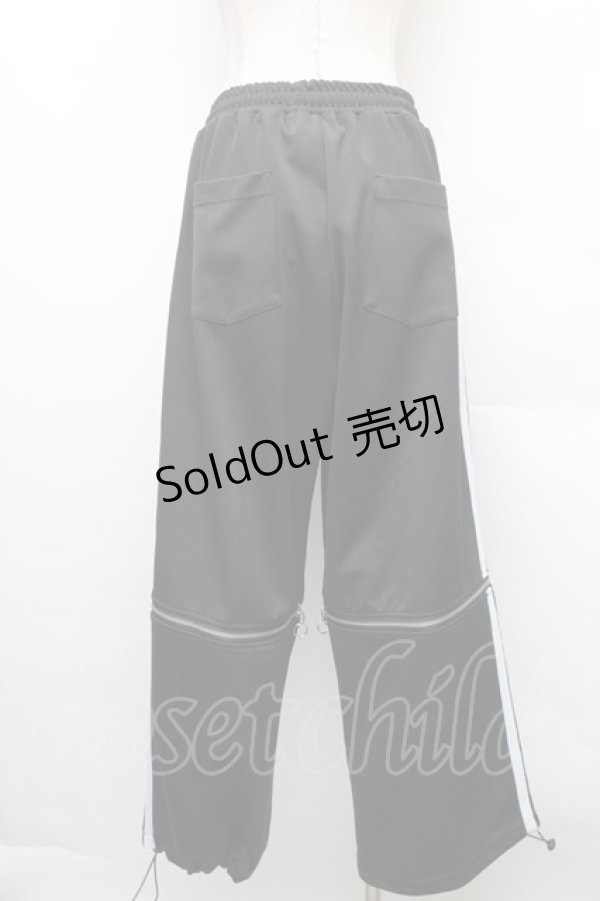 画像2: 【SALE】LISTEN FLAVOR / ジャージパンツ  黒ｘ白 S-25-12-16-047-PU-PA-AS-ZT520 (2)