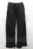 画像1: KRY CLOTHING / 刺繍サイドボタンスウェットパンツ  黒 S-25-12-16-048-EL-PA-HR-ZS (1)