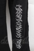 画像3: KRY CLOTHING / 刺繍サイドボタンスウェットパンツ  黒 S-25-12-16-048-EL-PA-HR-ZS (3)