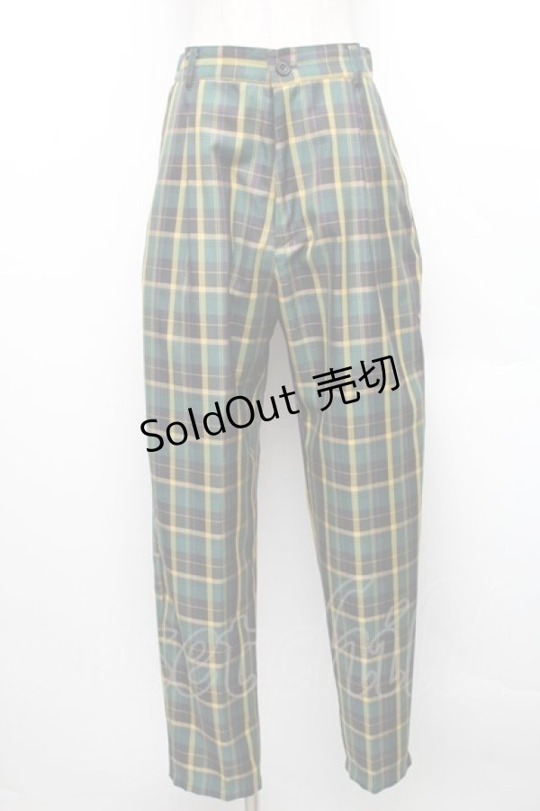 画像1: Perla nell' ostrica / チェックパンツ  グリーンｘイエロー S-25-12-16-049-EL-PA-AS-ZS (1)