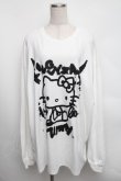 画像1: 【SALE】KINGLYMASK / ハローキティ × KINGLYMASKコラボＴシャツ  白 S-25-12-16-007-PU-TO-AS-ZT521 (1)
