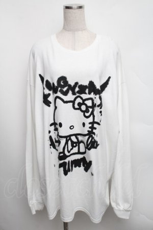画像: KINGLYMASK / ハローキティ × KINGLYMASKコラボＴシャツ  白 S-25-12-16-007-PU-TO-AS-ZS