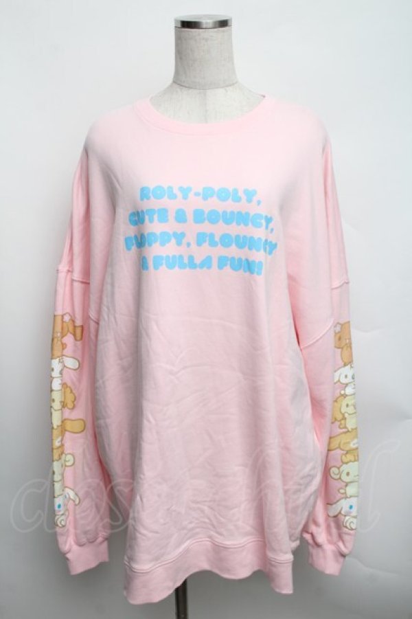 画像1: 【SALE】Candy Stripper / CINNAMOROLL BIG SWEAT  ピンク S-25-12-16-008-PU-BL-HR-ZT521 (1)