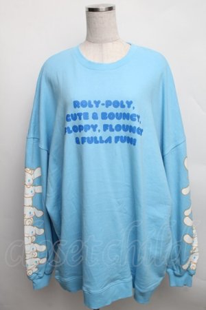 画像: Candy Stripper / CINNAMOROLL BIG SWEAT  ブルー S-25-12-16-009-PU-BL-HR-ZS