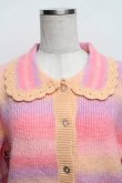 画像3: Candy Stripper / FRILL COLLAR ニットカーディガン 2 ピンク S-25-12-16-011-PU-TS-HR-ZT1220S (3)