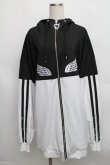 画像1: LISTEN FLAVOR / ヘヴンリージャージパーカー  黒ｘ白 S-25-12-16-015-PU-TO-AS-ZT1220S (1)