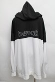 画像2: LISTEN FLAVOR / ヘヴンリージャージパーカー  黒ｘ白 S-25-12-16-015-PU-TO-AS-ZT1220S (2)