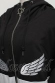 画像4: LISTEN FLAVOR / ヘヴンリージャージパーカー  黒ｘ白 S-25-12-16-015-PU-TO-AS-ZT1220S (4)