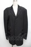 画像1: Jean Paul GAULTIER / HOMME ストライプテーラードジャケット 50 黒 S-25-12-16-017-GO-JA-AS-ZS (1)