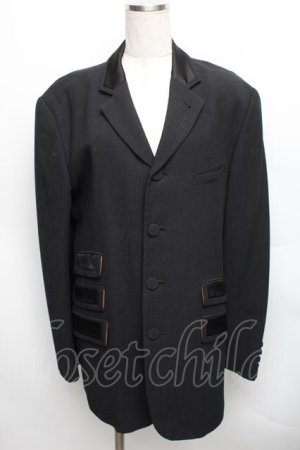 画像: Jean Paul GAULTIER / HOMME ストライプテーラードジャケット 50 黒 S-25-12-16-017-GO-JA-AS-ZS