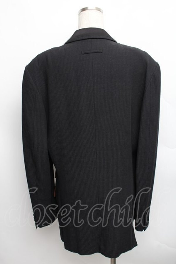 画像2: Jean Paul GAULTIER / HOMME ストライプテーラードジャケット 50 黒 S-25-12-16-017-GO-JA-AS-ZS (2)