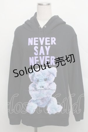 画像: 【SALE】MILKBOY / NEVER SAY NEVERパーカー  黒 S-25-12-16-021-MB-TO-AS-ZT521